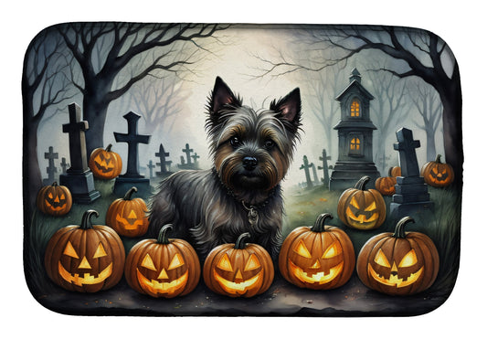 Buy this Cairn Terrier Spooky Halloween Dish Drying Mat