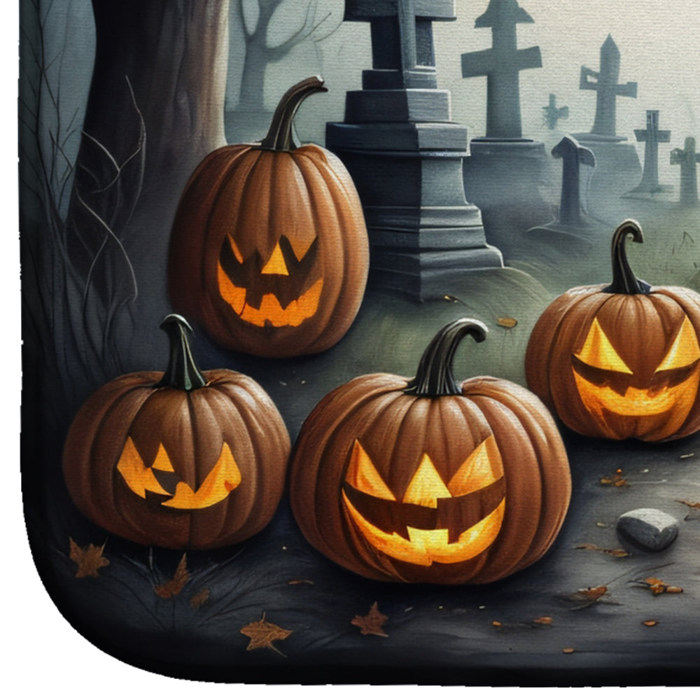 Dachshund Spooky Halloween Dish Drying Mat