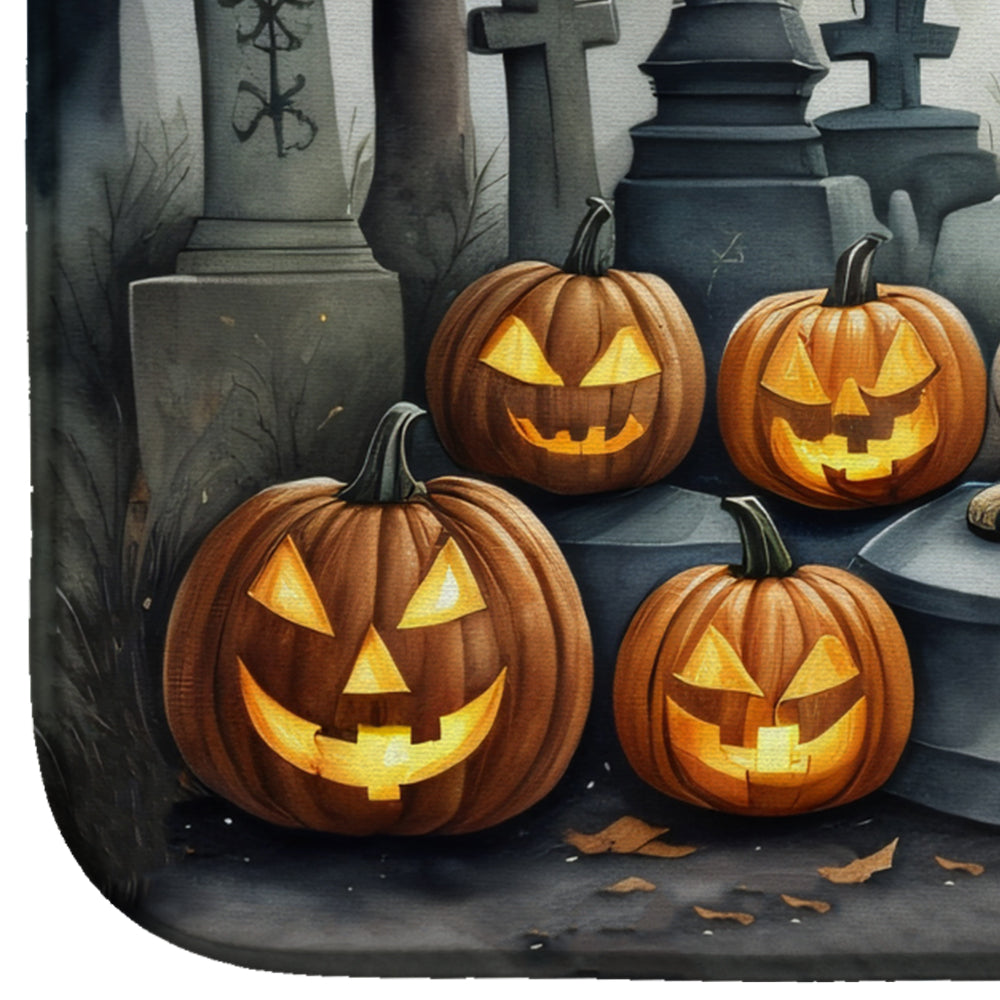 Shar Pei Spooky Halloween Dish Drying Mat