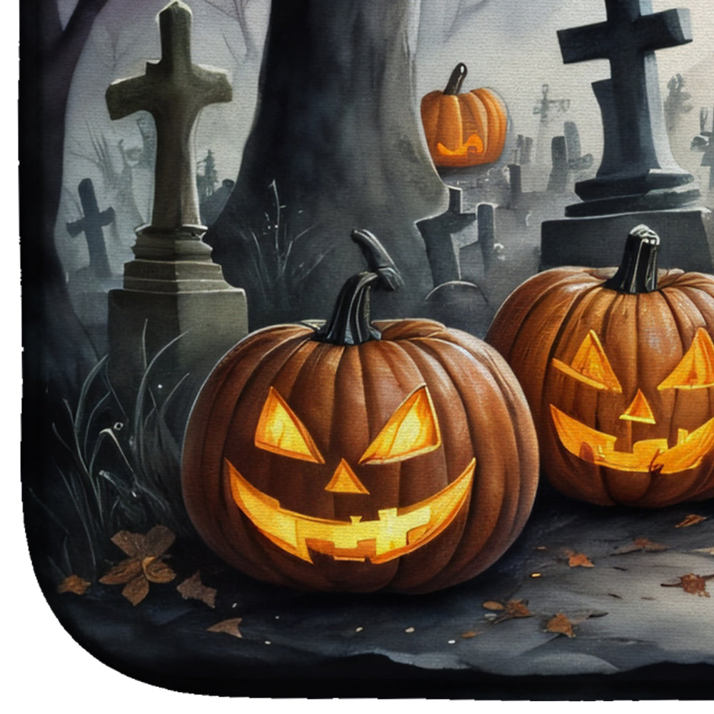 Papillon Spooky Halloween Dish Drying Mat