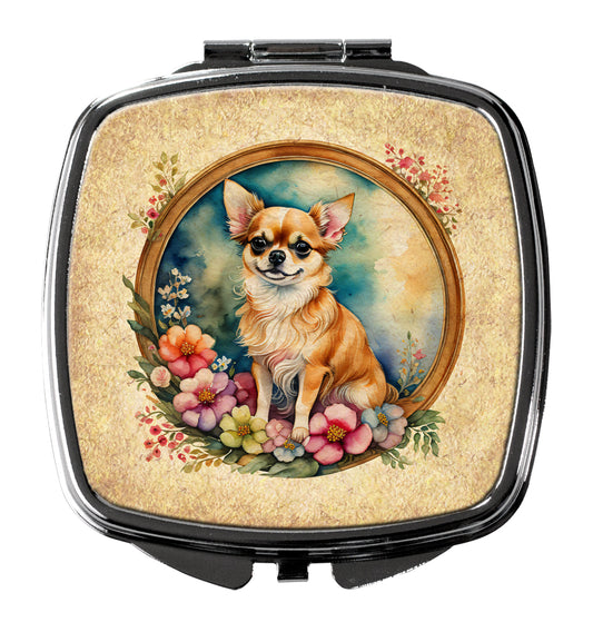 Buy this Chihuahua and Flowers Compact Mirror