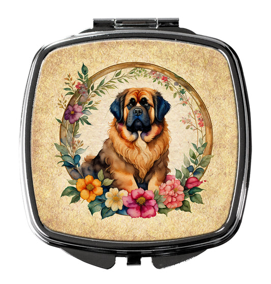 Buy this Tibetan Mastiff and Flowers Compact Mirror