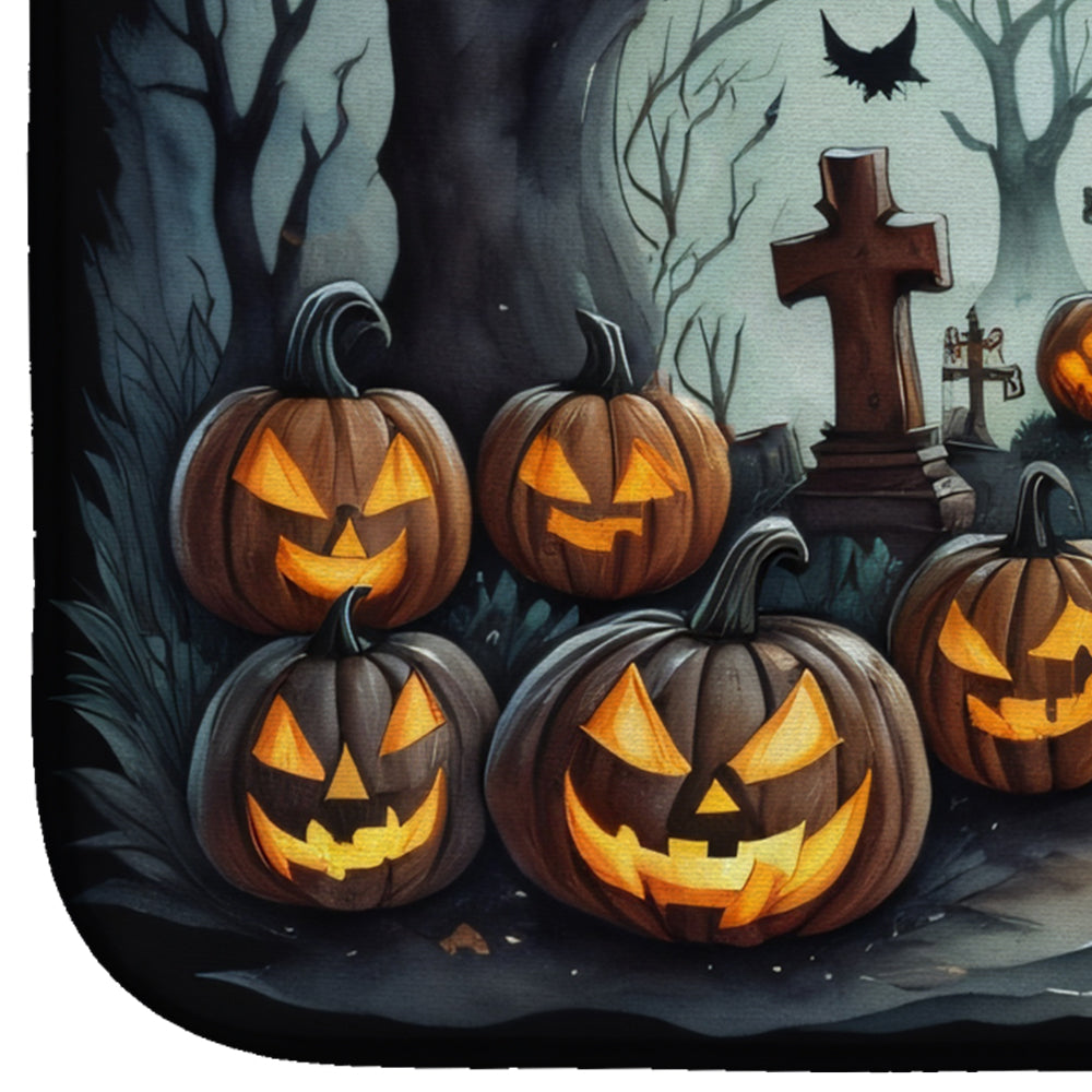 Graveyard Spooky Halloween Dish Drying Mat