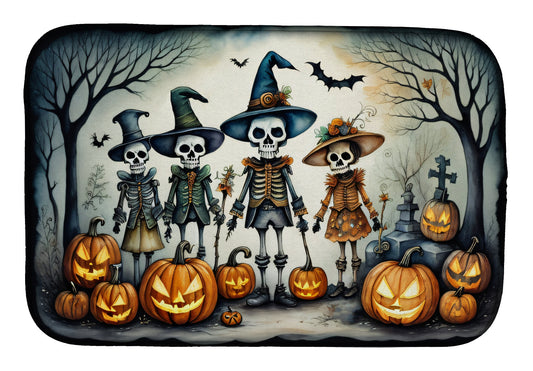 Buy this Calacas Skeletons Spooky Halloween Dish Drying Mat
