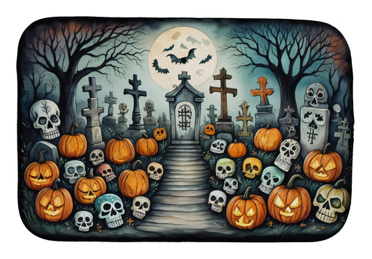Buy this Calaveras Sugar Skulls Spooky Halloween Dish Drying Mat