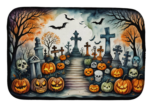 Buy this Day of the Dead Spooky Halloween Dish Drying Mat