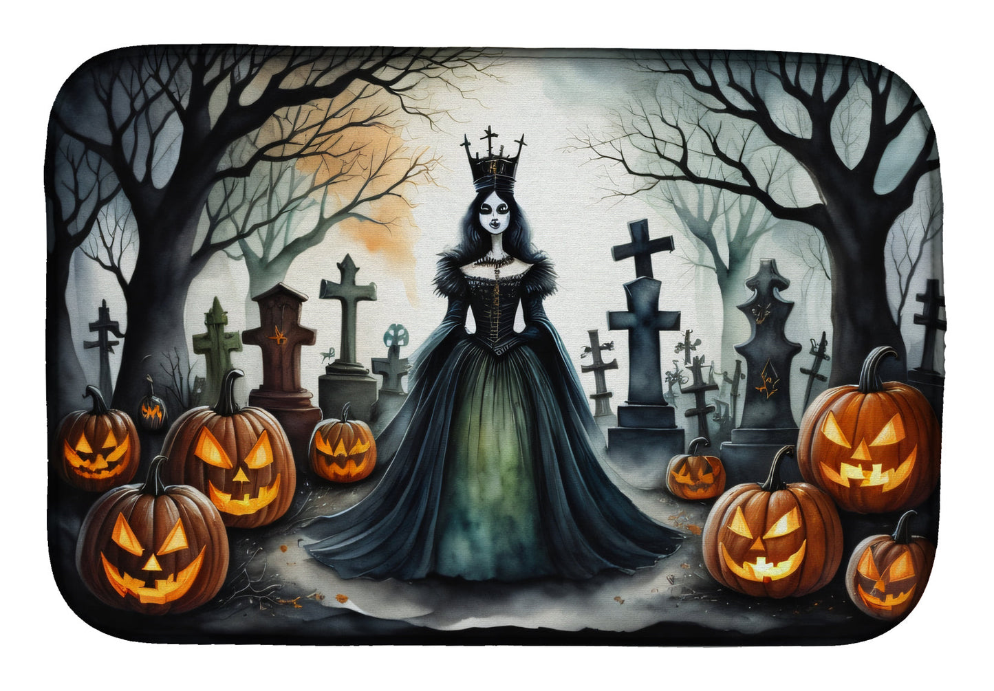 Buy this Evil Queen Spooky Halloween Dish Drying Mat