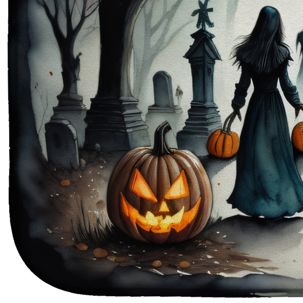 Vampires Spooky Halloween Dish Drying Mat