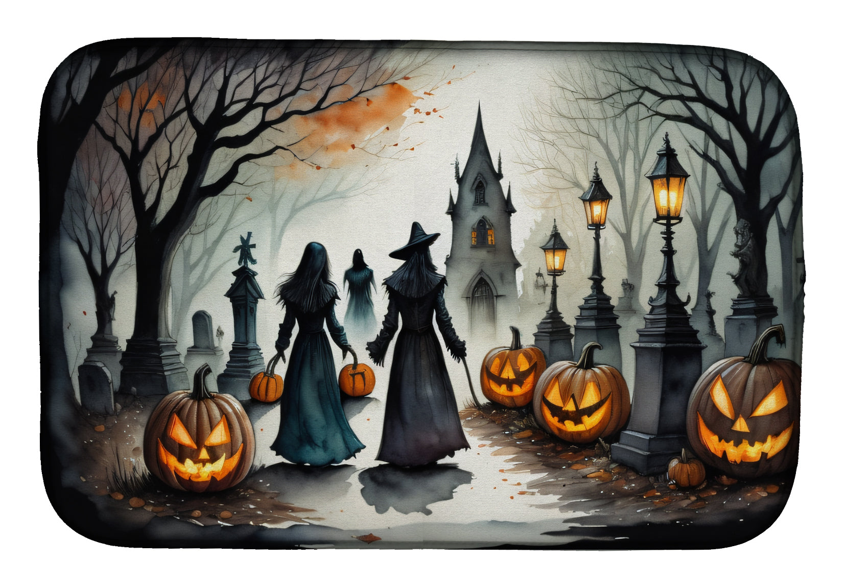 Buy this Vampires Spooky Halloween Dish Drying Mat