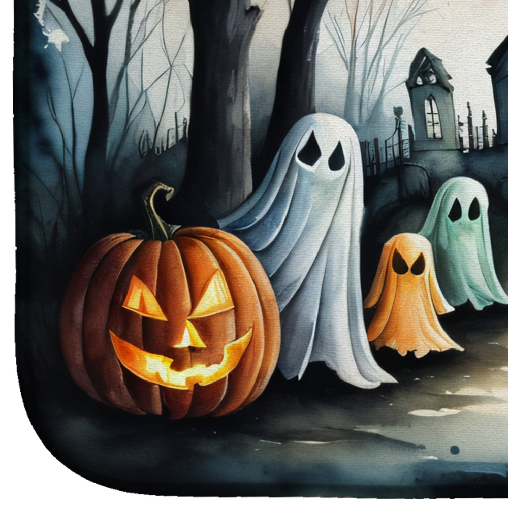 Ghosts Spooky Halloween Dish Drying Mat