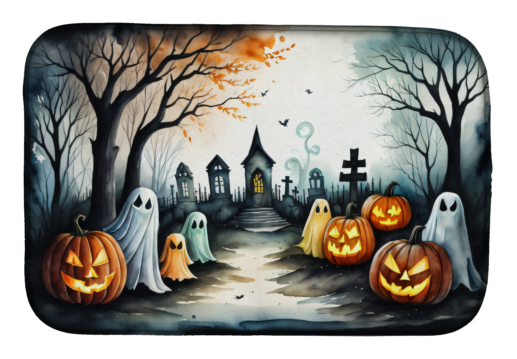 Buy this Ghosts Spooky Halloween Dish Drying Mat