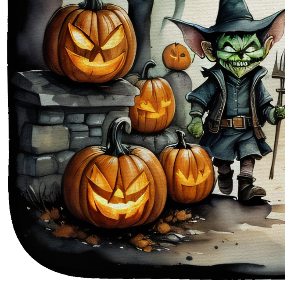 Goblins Spooky Halloween Dish Drying Mat
