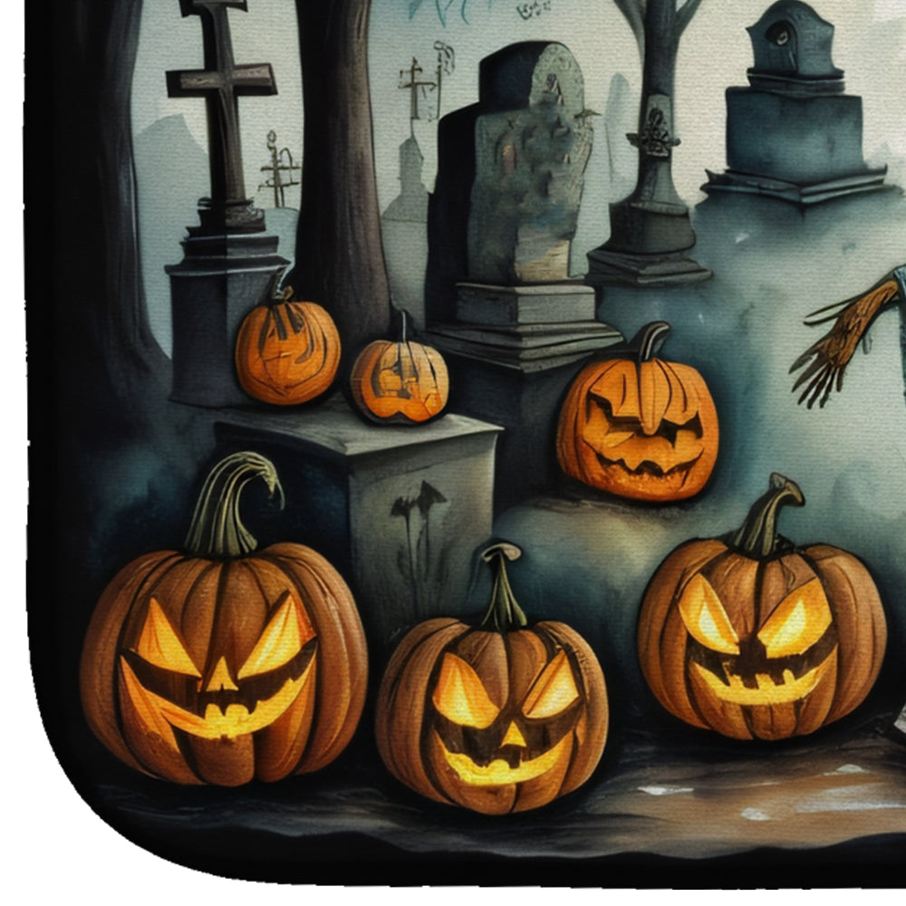 La Llorona Skeleton Spooky Halloween Dish Drying Mat