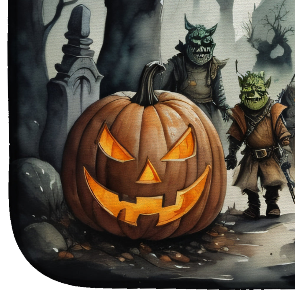 Orcs Spooky Halloween Dish Drying Mat