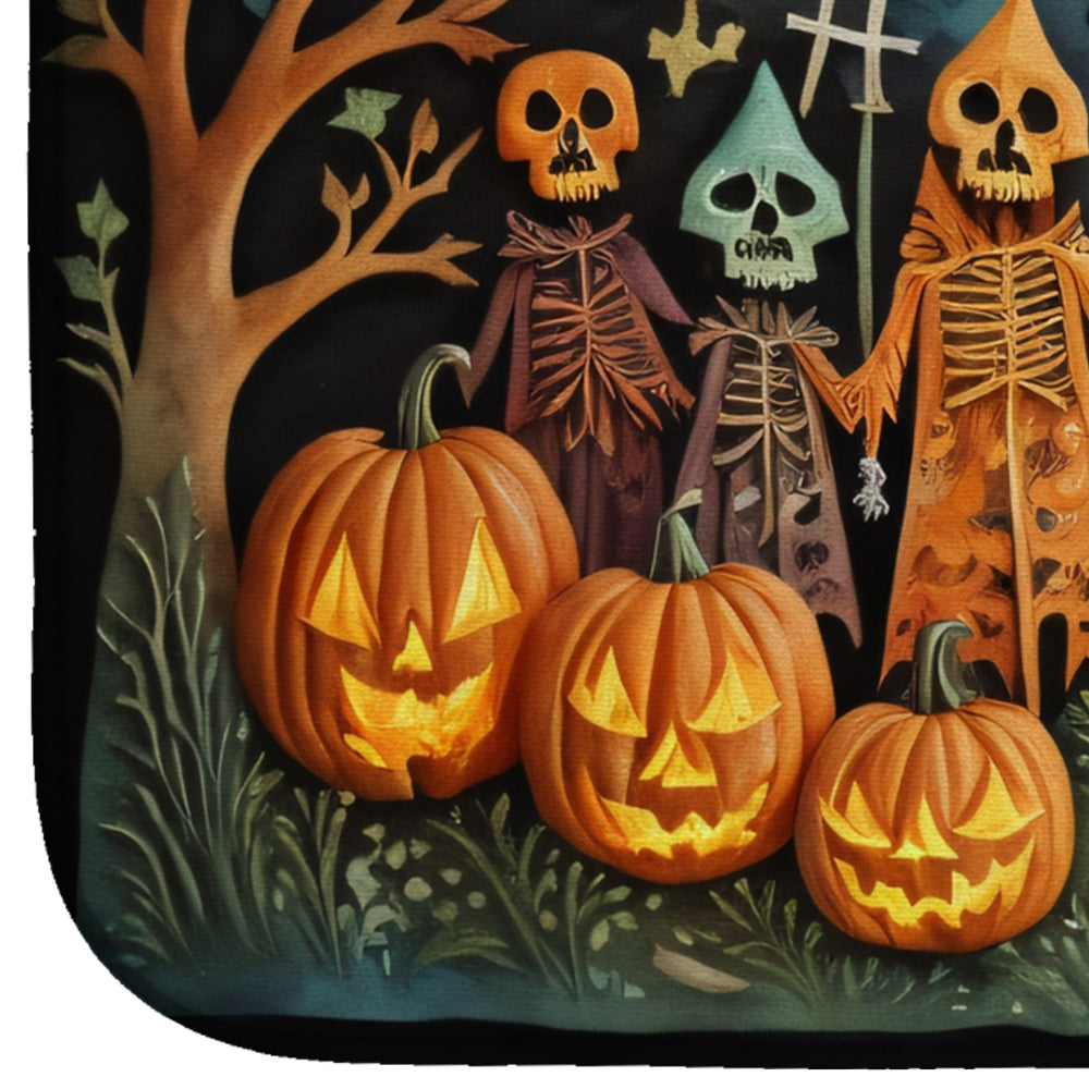 Papel Picado Skeletons Spooky Halloween Dish Drying Mat