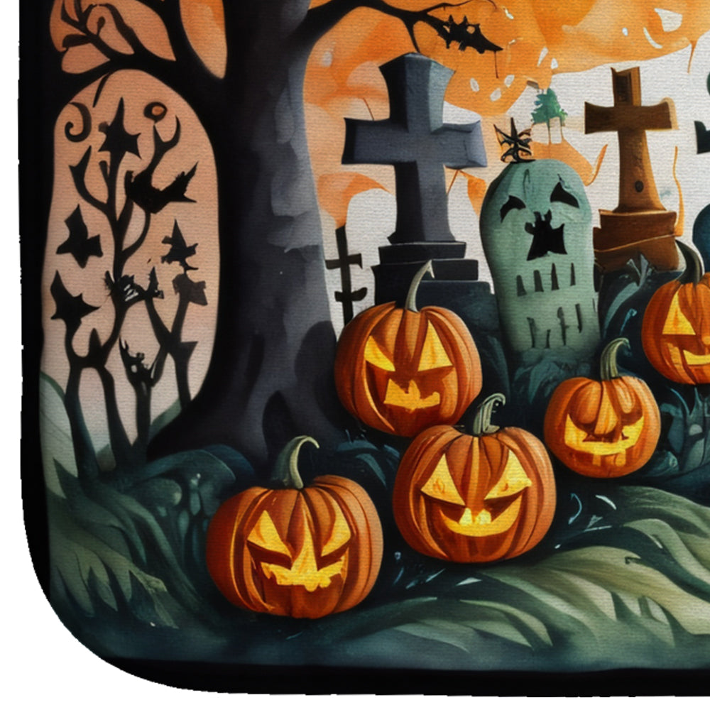 Papel Picado Skeletons Spooky Halloween Dish Drying Mat