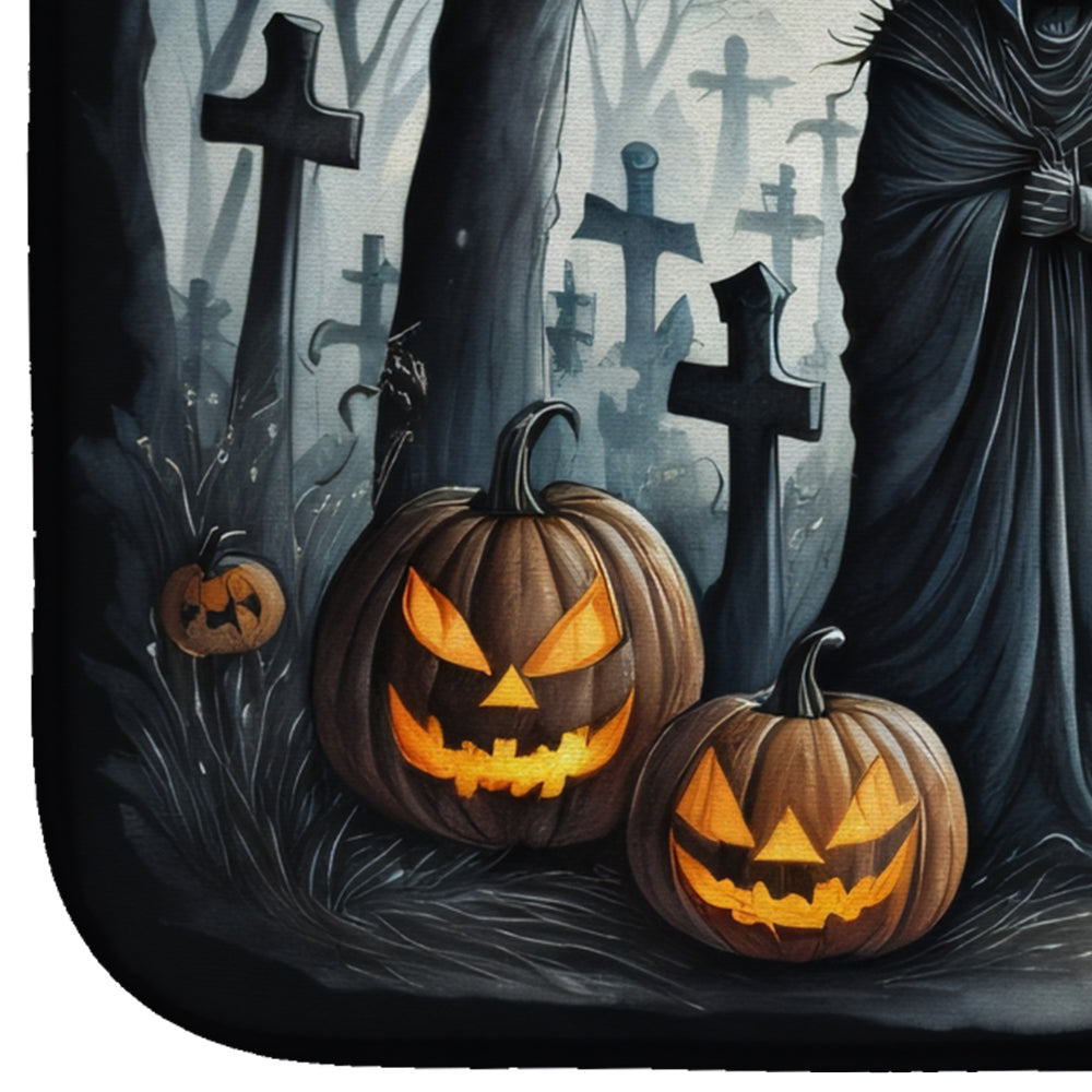 The Grim Reaper Spooky Halloween Dish Drying Mat