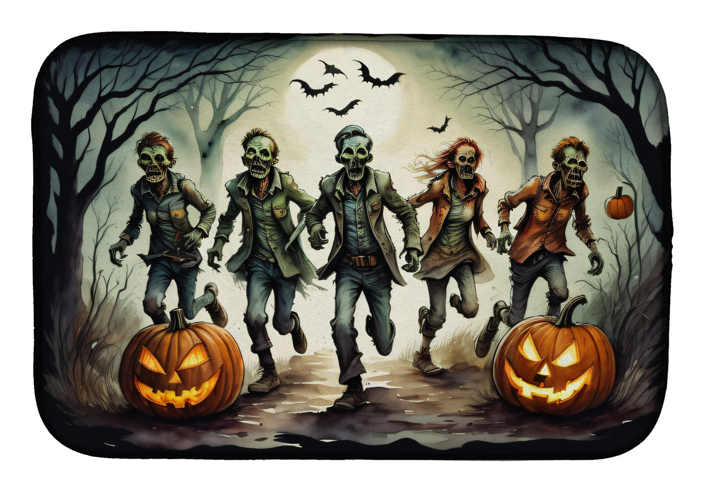 Buy this Zombies Spooky Halloween Dish Drying Mat