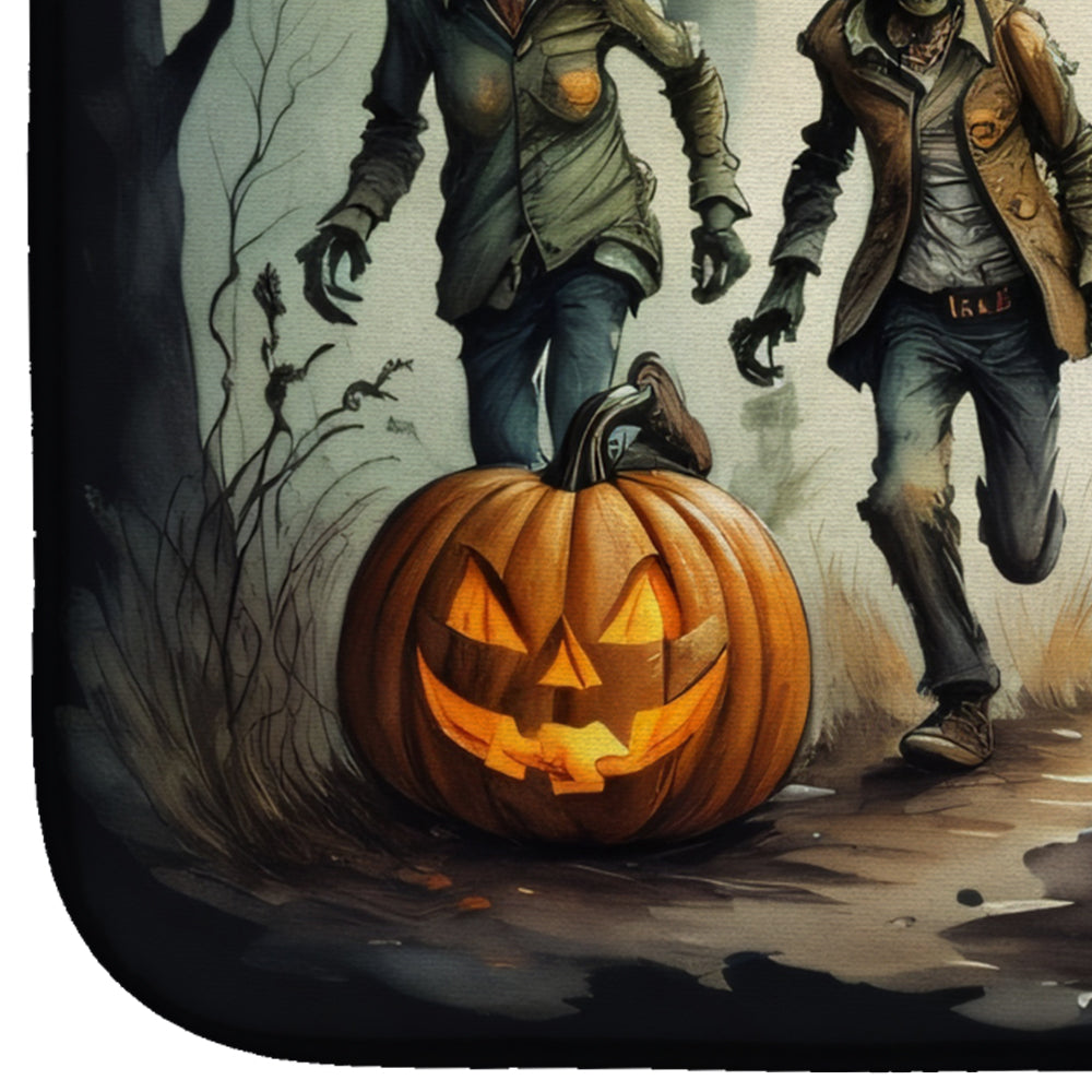 Zombies Spooky Halloween Dish Drying Mat