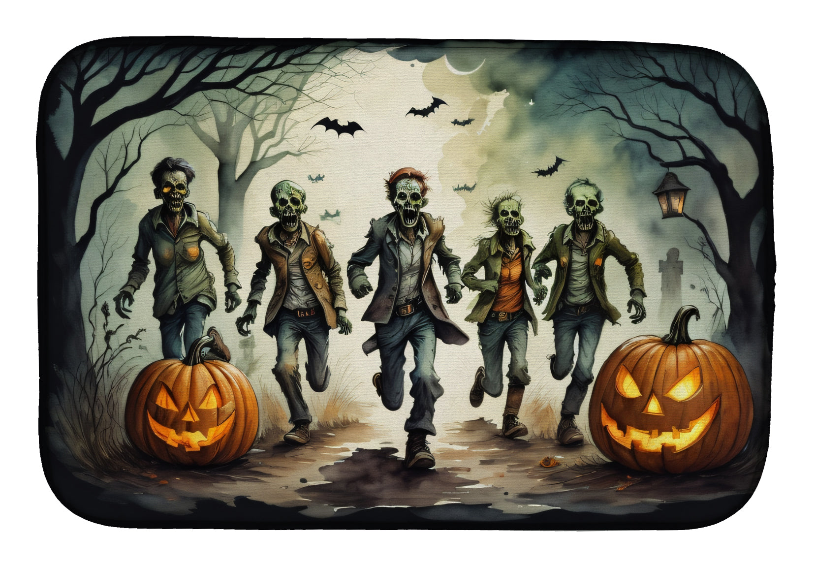 Buy this Zombies Spooky Halloween Dish Drying Mat