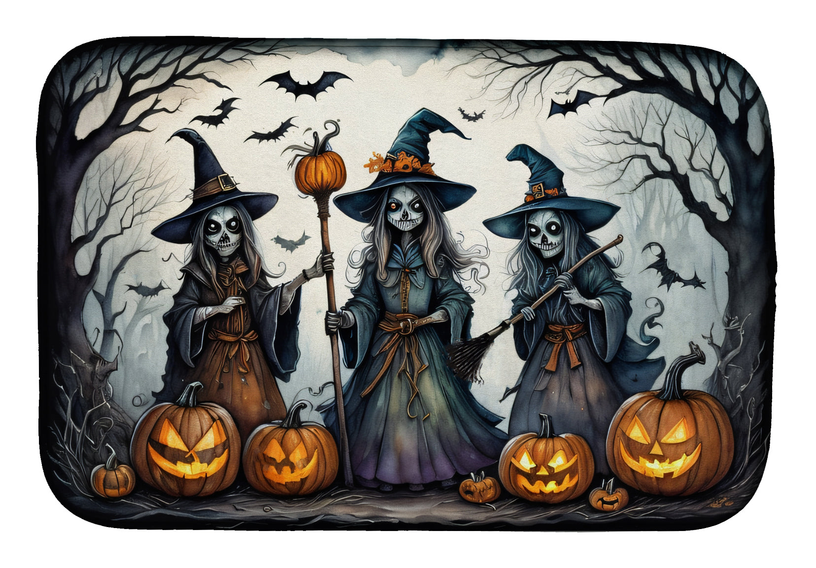 Buy this Witches Spooky Halloween Dish Drying Mat