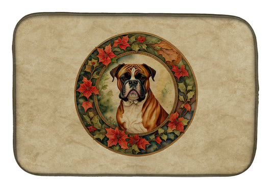 Buy this Boxer Christmas Flowers Dish Drying Mat