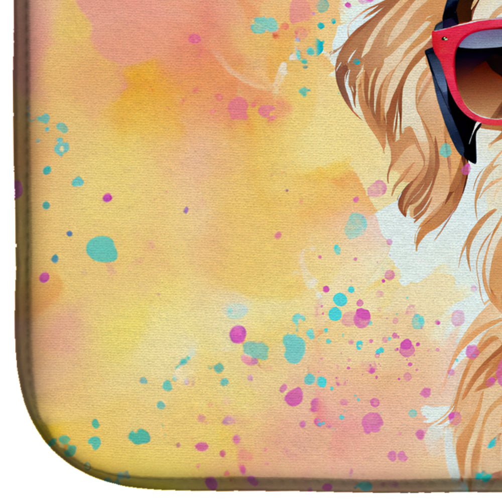 Airedale Terrier Hippie Dawg Dish Drying Mat