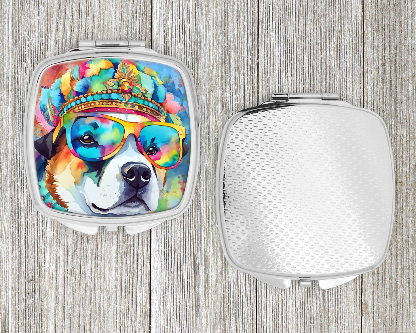 Akita Hippie Dawg Compact Mirror