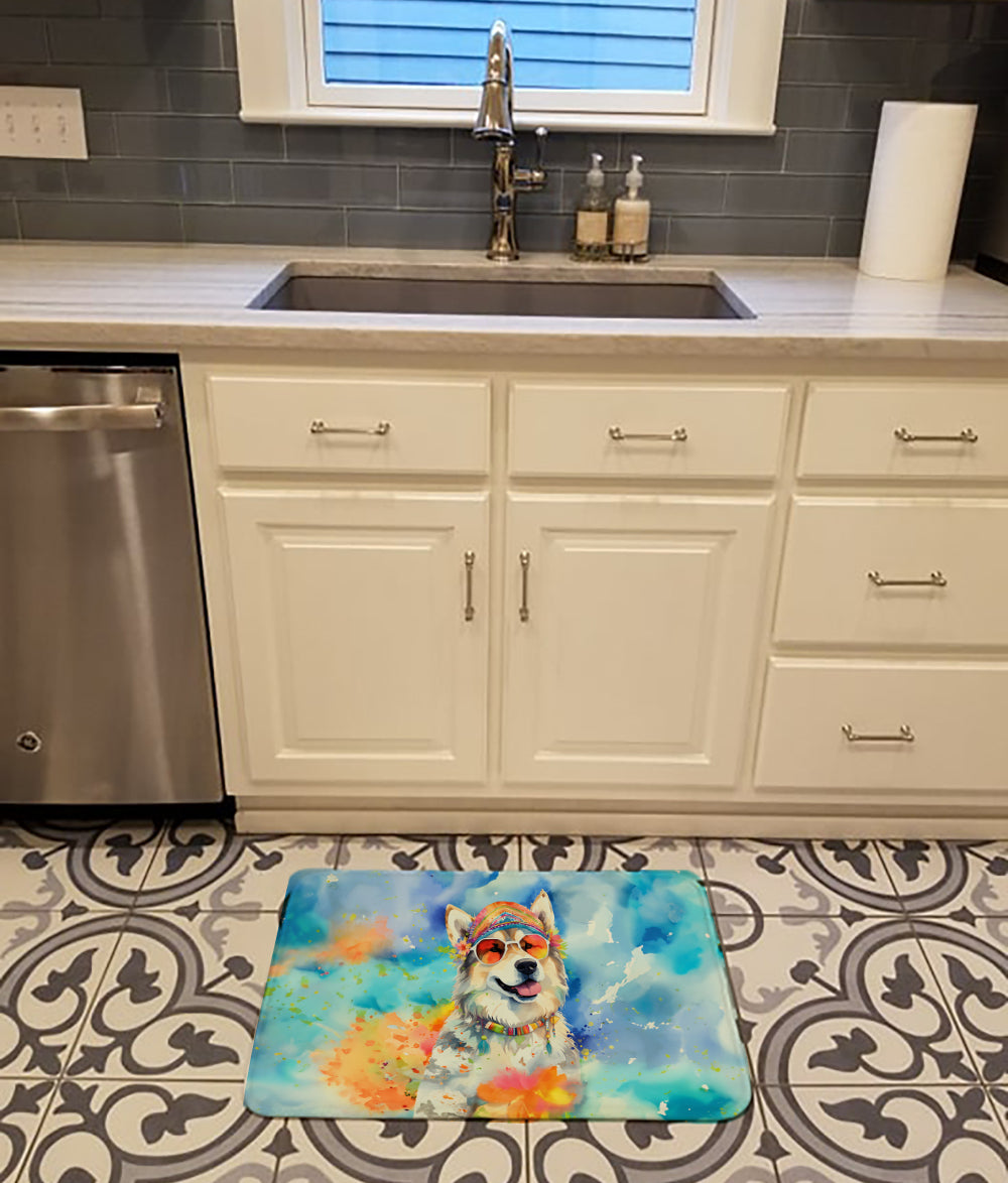 Alaskan Malamute Hippie Dawg Memory Foam Kitchen Mat