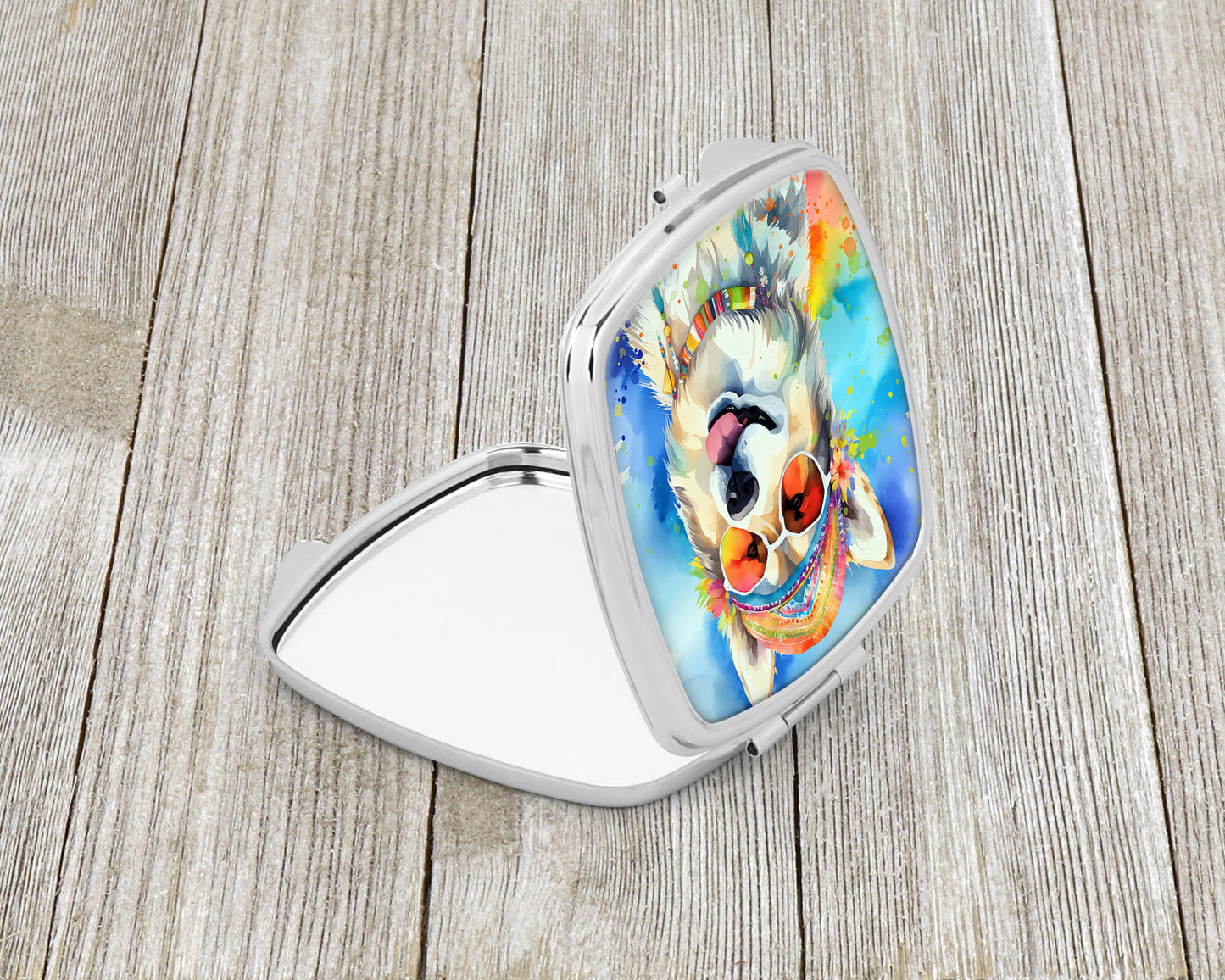 Alaskan Malamute Hippie Dawg Compact Mirror