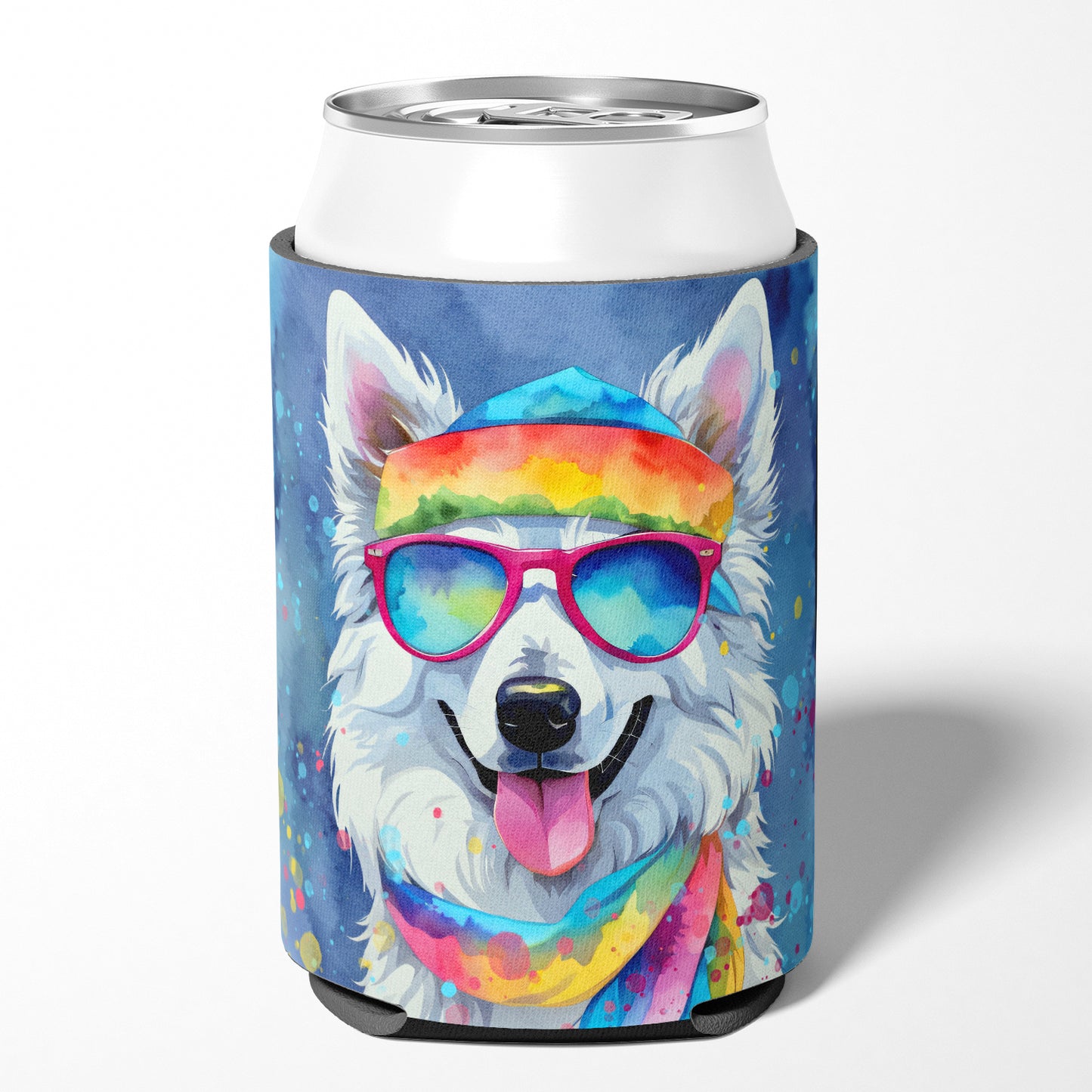 American Eskimo Hippie Dawg Can or Bottle Hugger