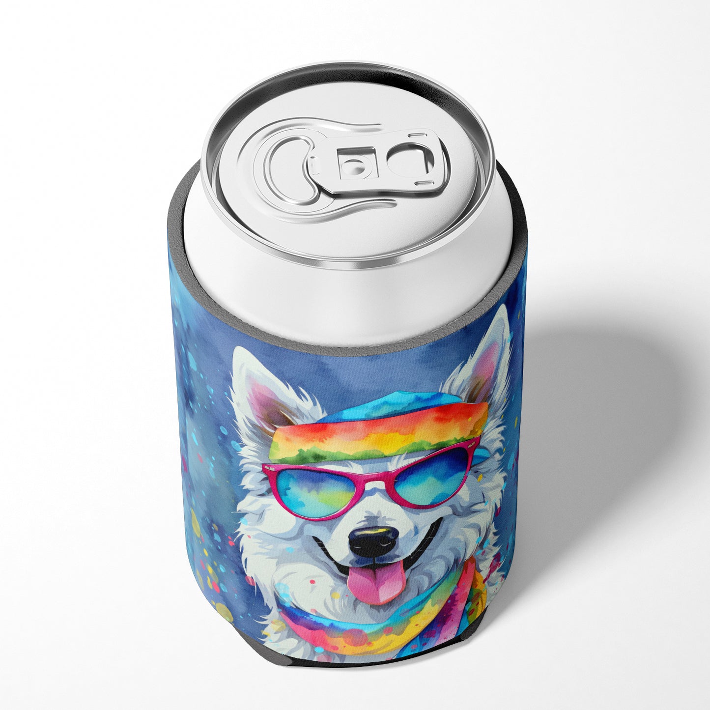 American Eskimo Hippie Dawg Can or Bottle Hugger