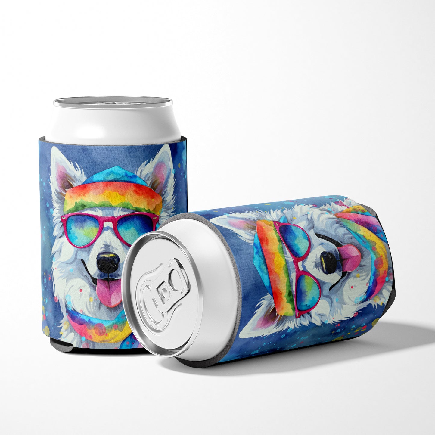 American Eskimo Hippie Dawg Can or Bottle Hugger