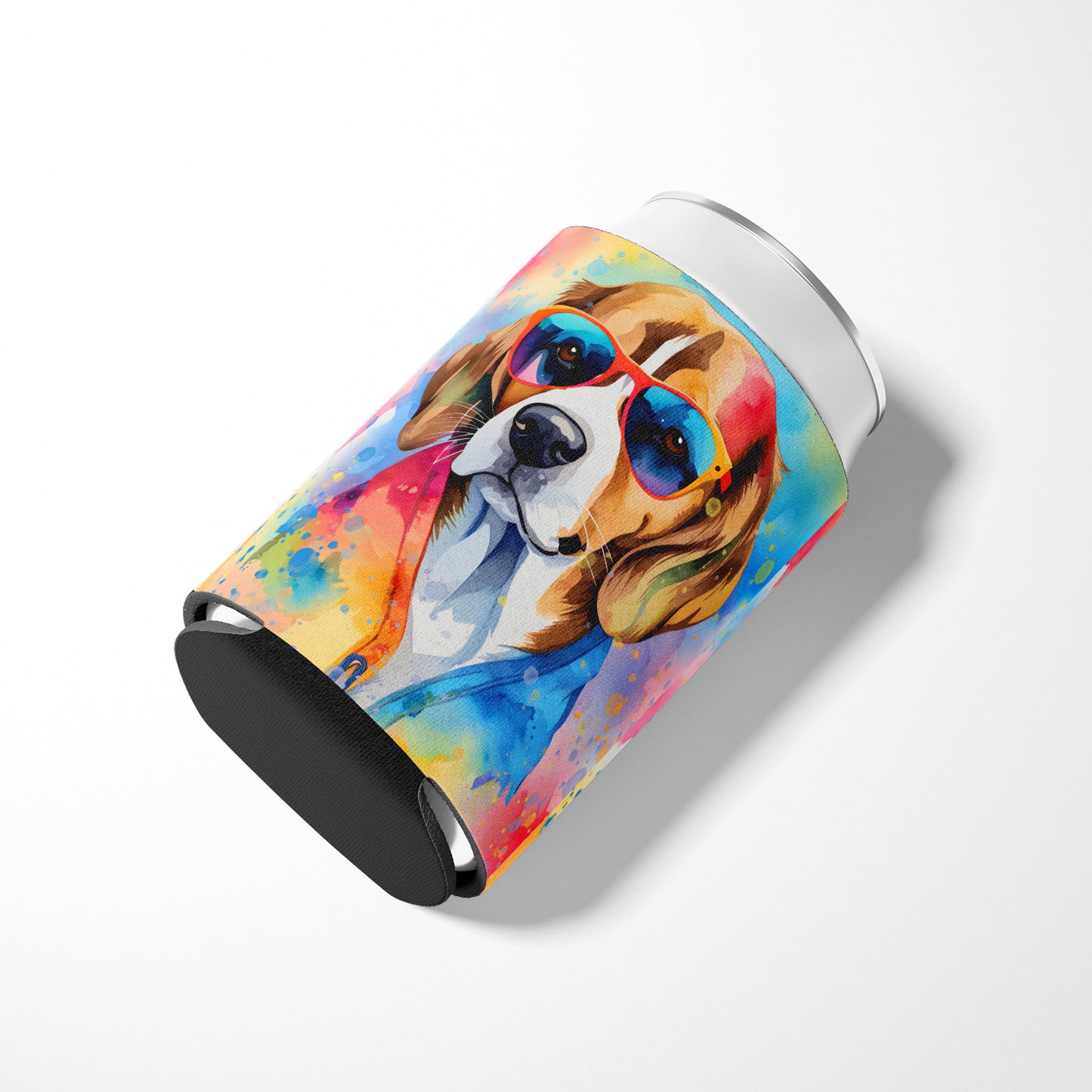 Beagle Hippie Dawg Can or Bottle Hugger