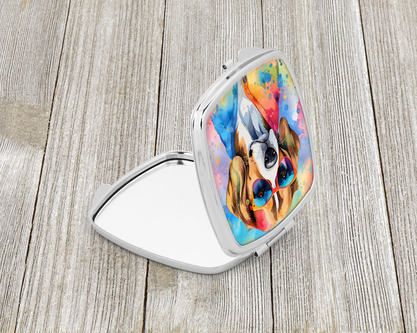 Beagle Hippie Dawg Compact Mirror