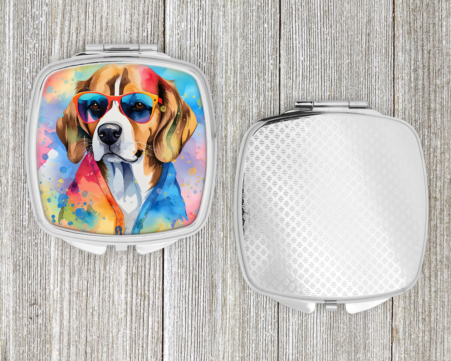 Beagle Hippie Dawg Compact Mirror