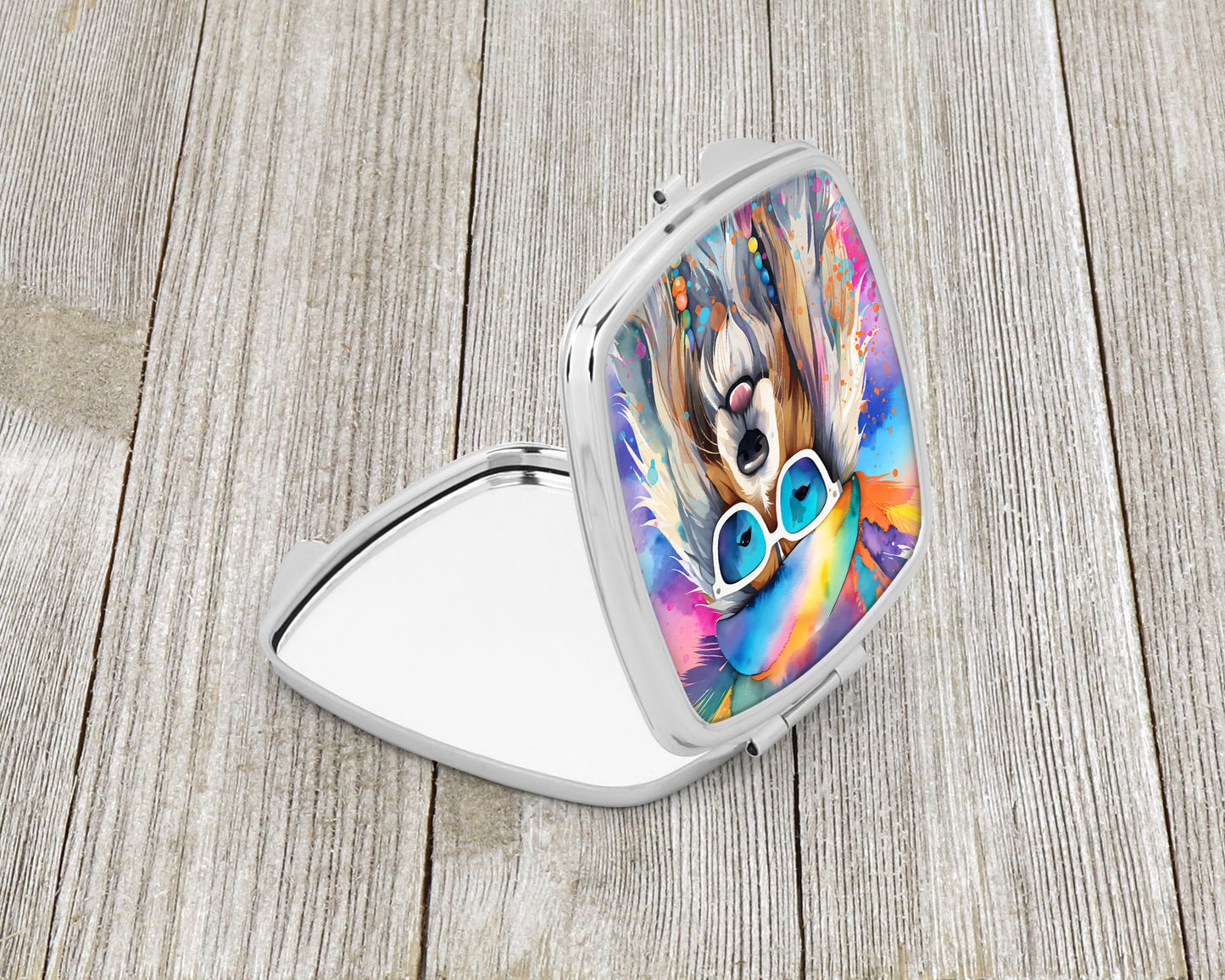 Bearded Collie Hippie Dawg Compact Mirror