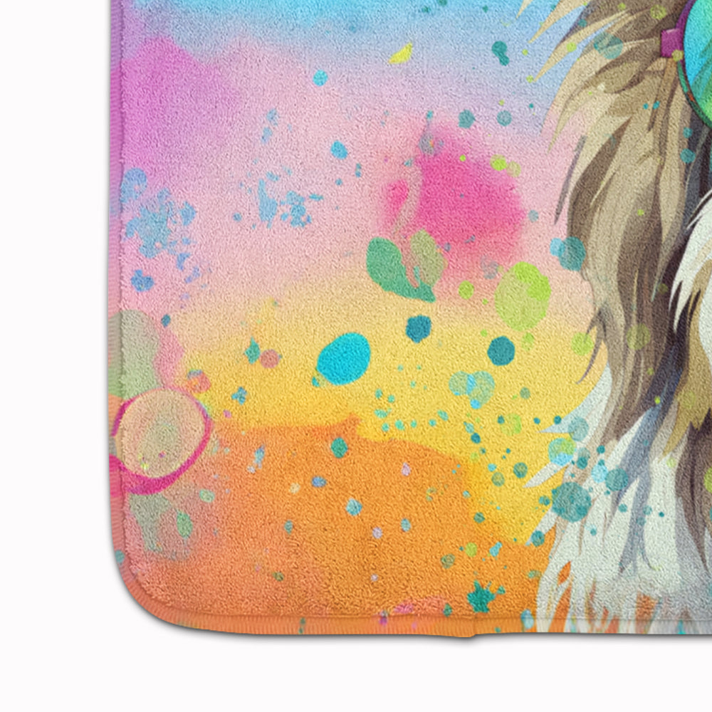 Bearded Collie Hippie Dawg Memory Foam Kitchen Mat