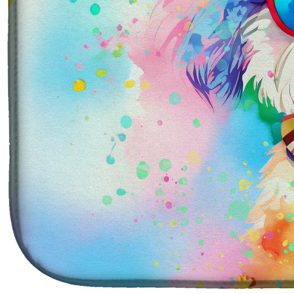 Bichon Frise Hippie Dawg Dish Drying Mat