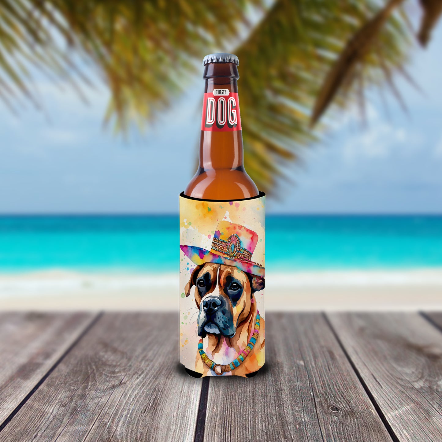Boxer Hippie Dawg Hugger for Ultra Slim Cans