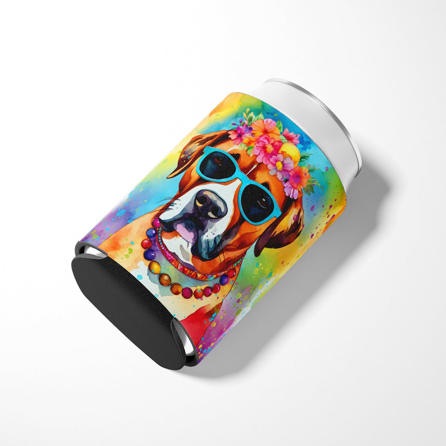 Boxer Hippie Dawg Can or Bottle Hugger