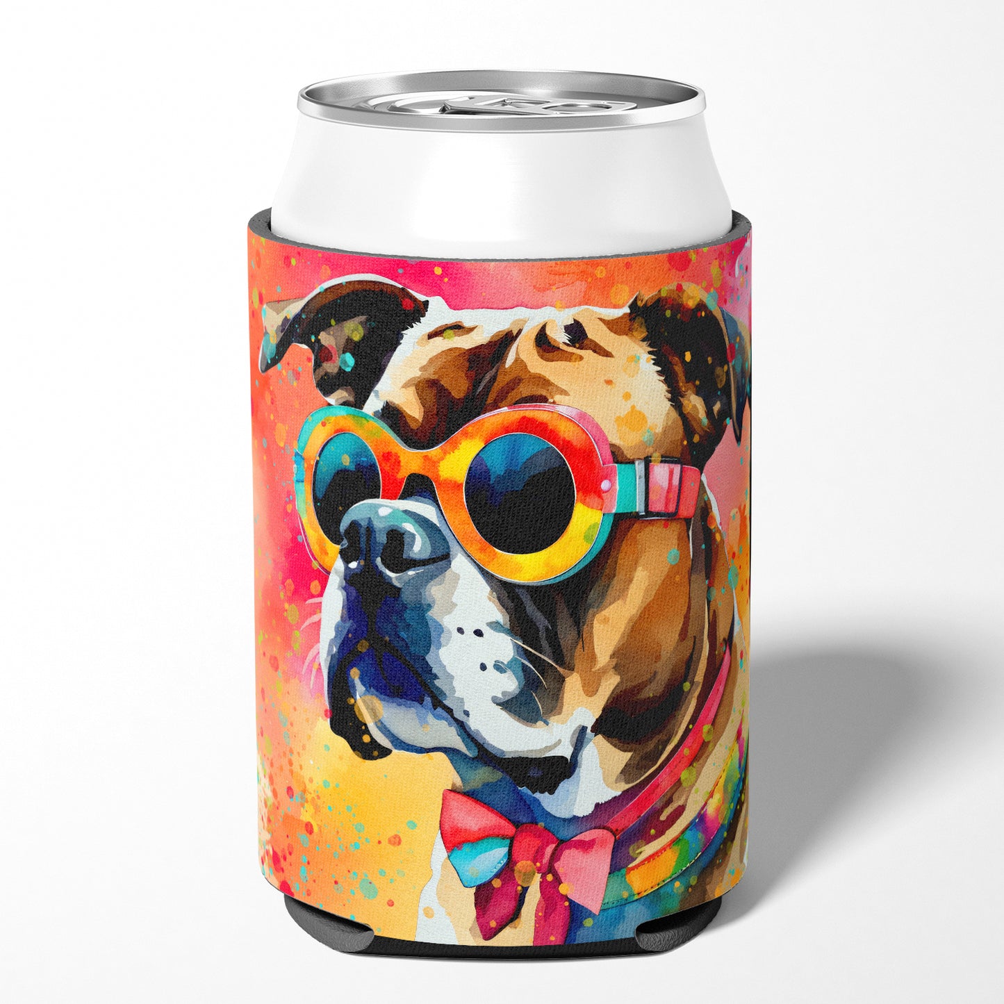 Boxer Hippie Dawg Can or Bottle Hugger
