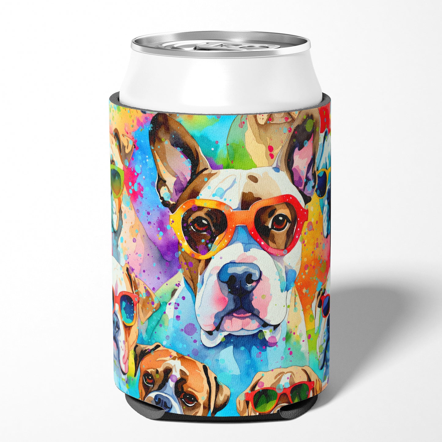 Boxer Hippie Dawg Can or Bottle Hugger