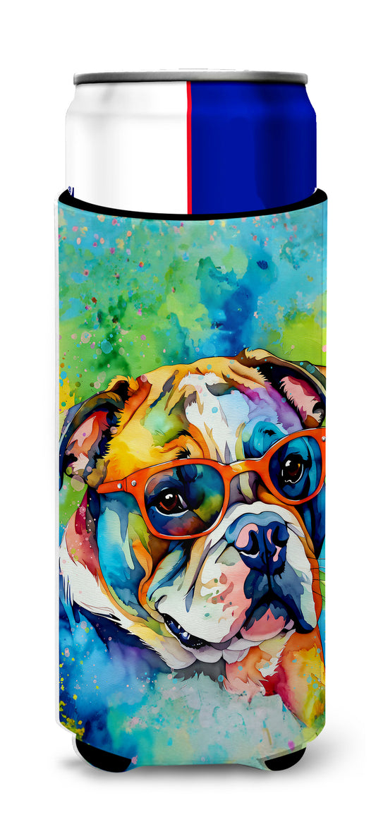 Buy this English Bulldog Hippie Dawg Hugger for Ultra Slim Cans