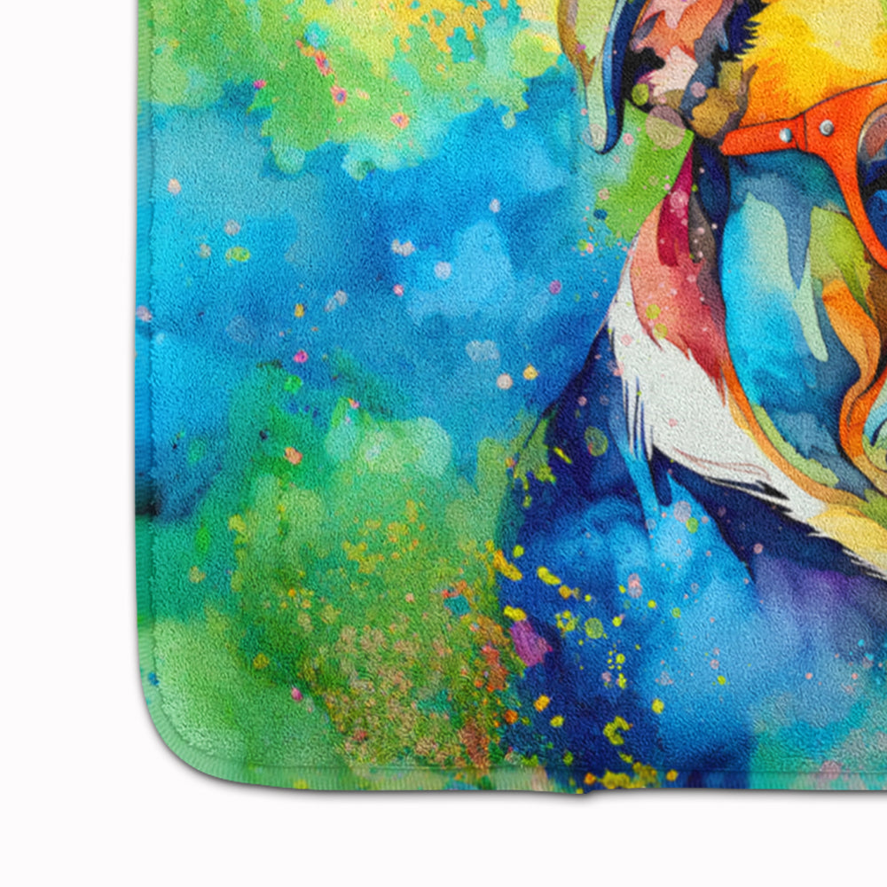 English Bulldog Hippie Dawg Memory Foam Kitchen Mat