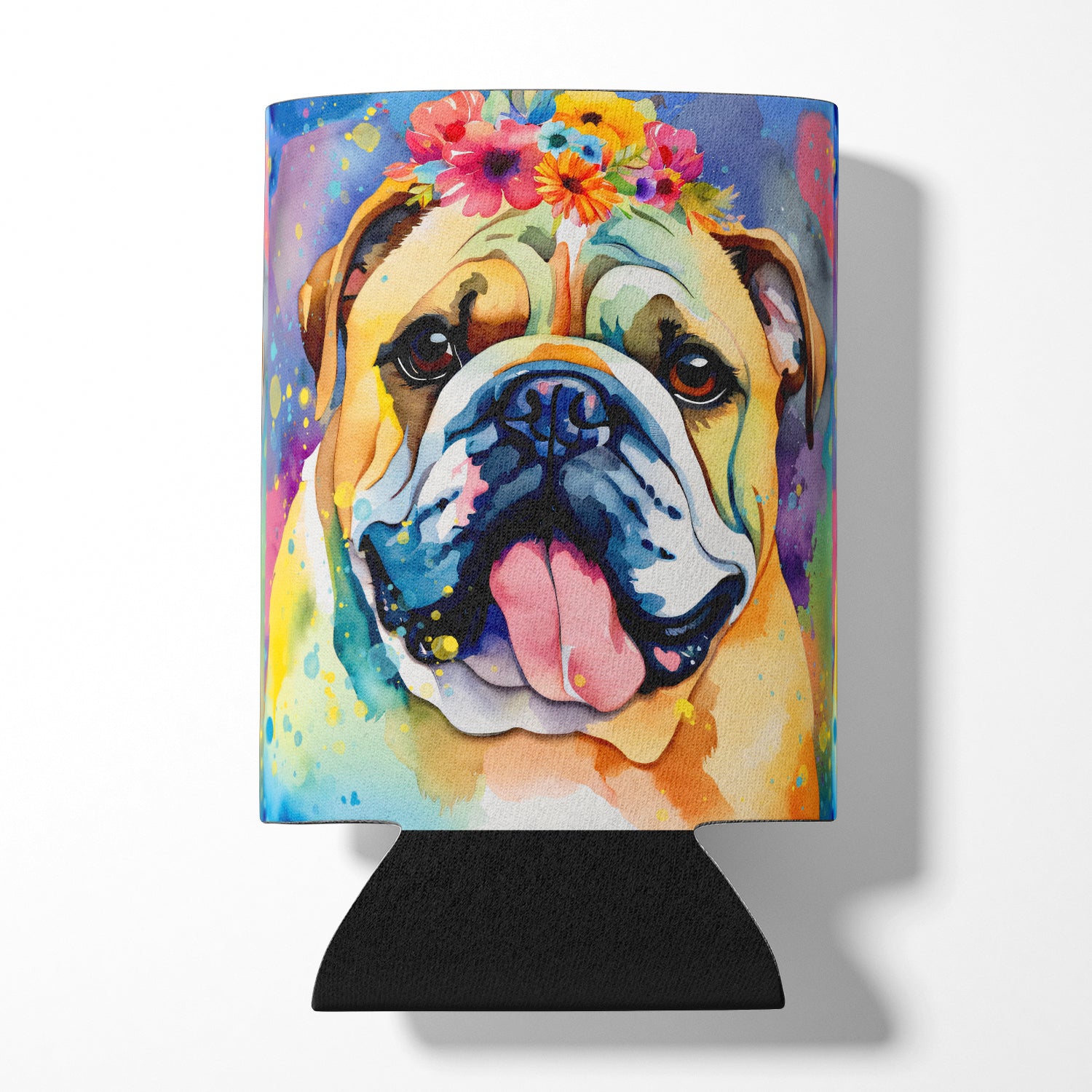 Buy this English Bulldog Hippie Dawg Can or Bottle Hugger