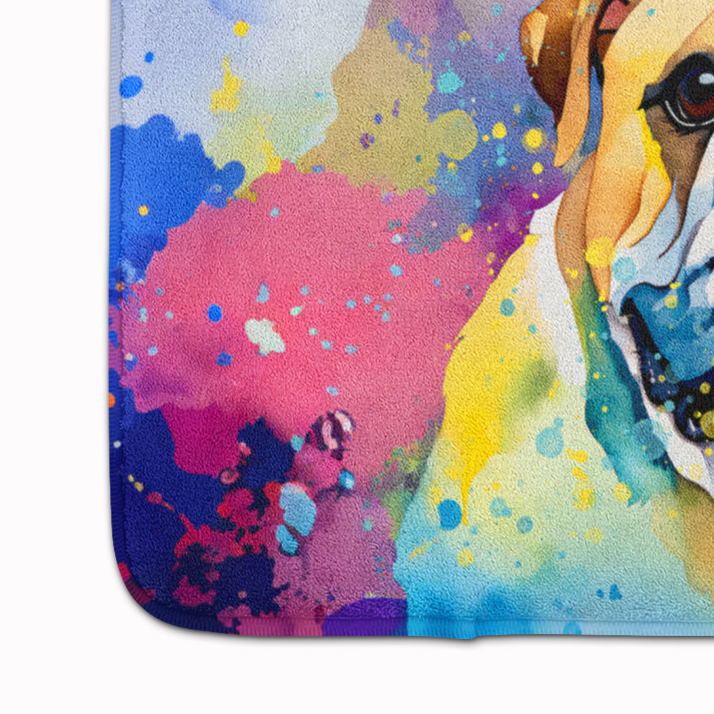 English Bulldog Hippie Dawg Memory Foam Kitchen Mat