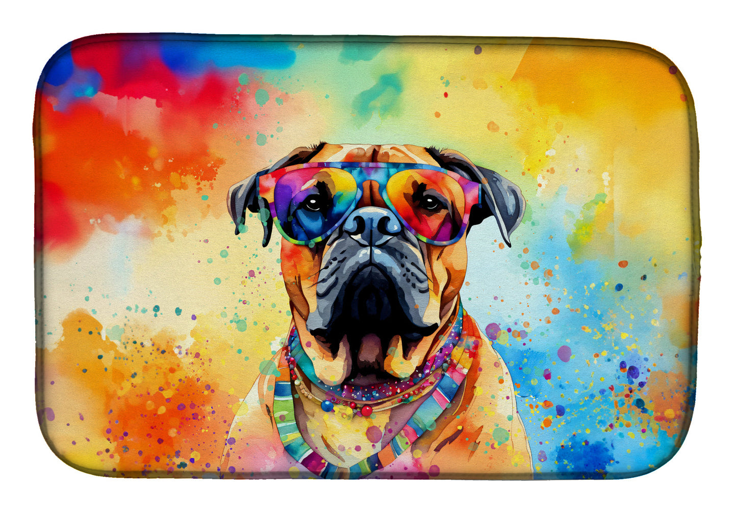 Buy this Bullmastiff Hippie Dawg Dish Drying Mat