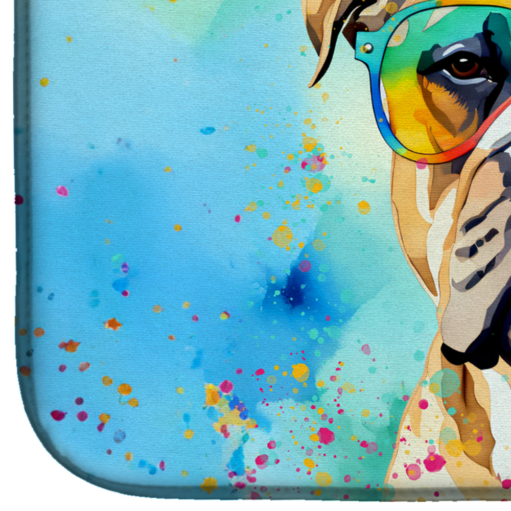 Bullmastiff Hippie Dawg Dish Drying Mat