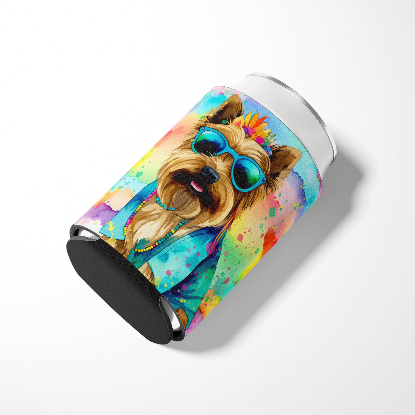 Cairn Terrier Hippie Dawg Can or Bottle Hugger